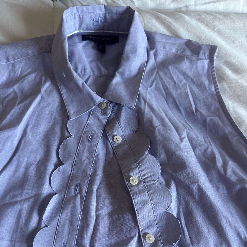 Banana Republic Light Lavender blue Riley Button-Up Shirt